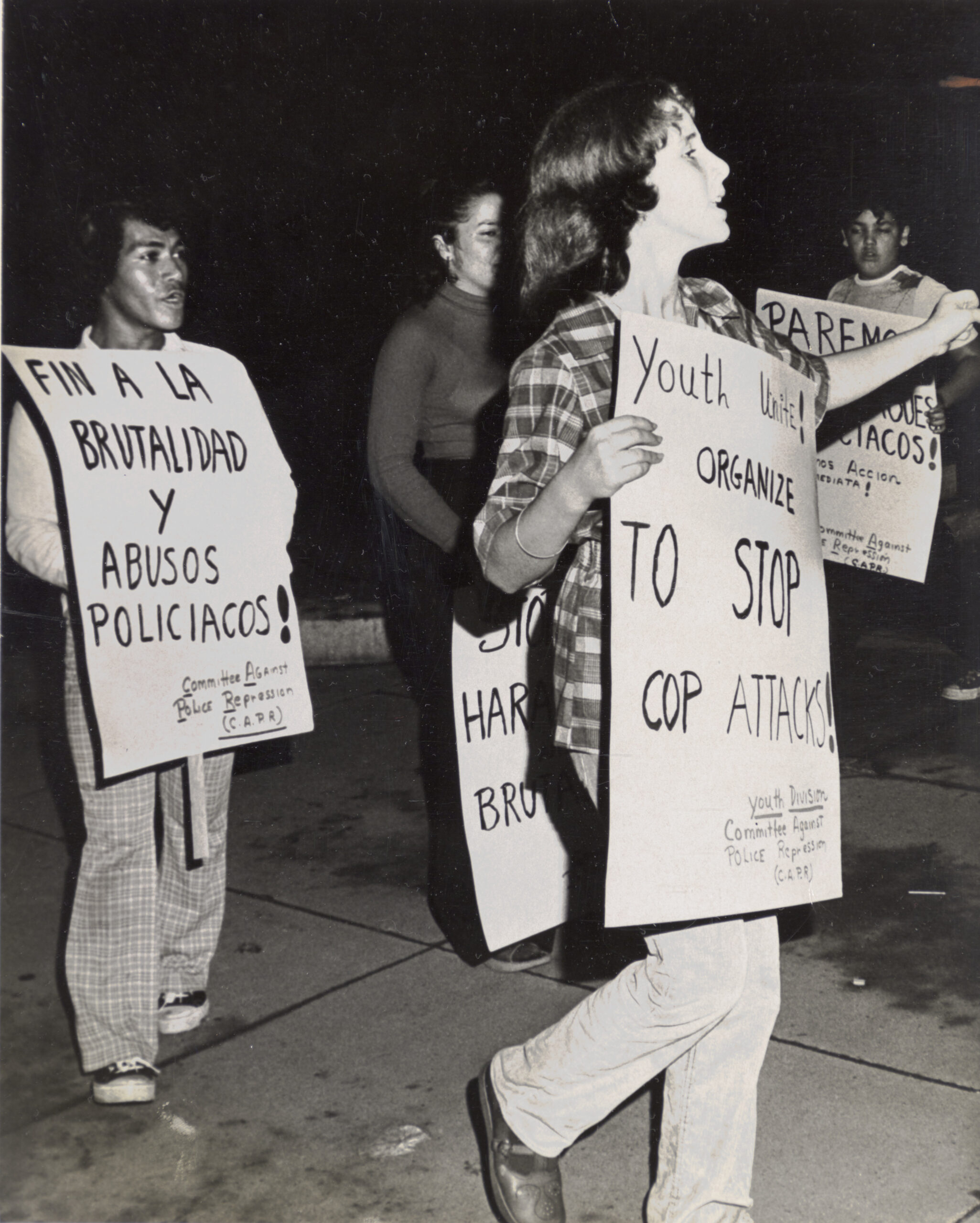 Members of the Committee Against Police Repression protesting discriminatory policing. September 26th, 1976. Credit: Hartford Times Collection at the Hartford History Center, Hartford Public Library.